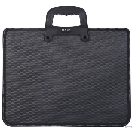 晨光(M&amp;G)文具黑色办公手提会议包 双层事务包 商务拉链袋电脑公文包 单个装ABB93098